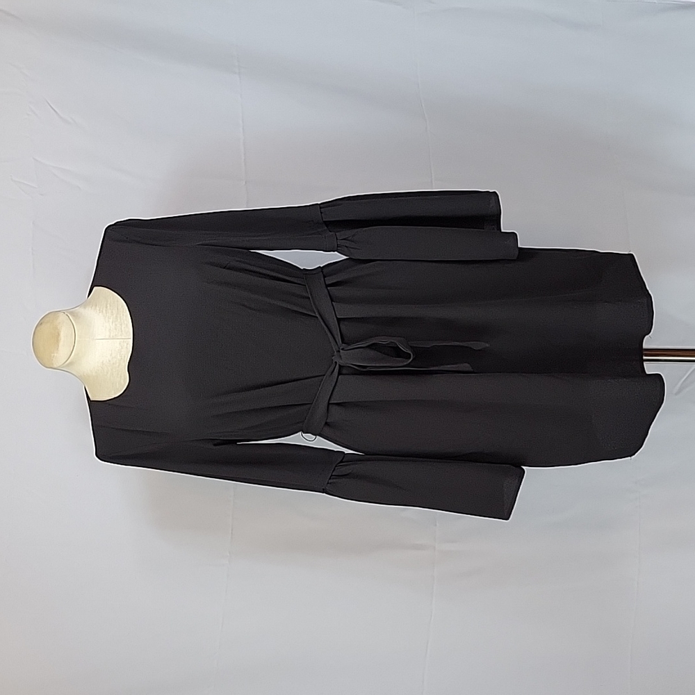 Studio B XL Black Bell Flare Sleeve Short Dress Witchy